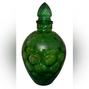 Wheaton Green Glass Honeycomb Bottle
